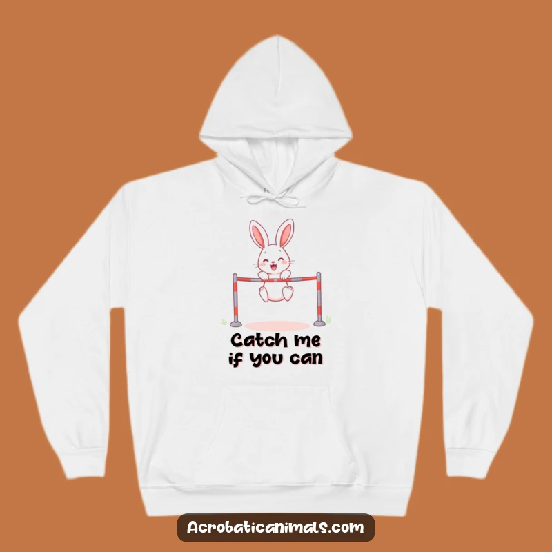 Funny Rabbit High Jump Hoodie: Cozy Up in Laughter with this Funny Gift