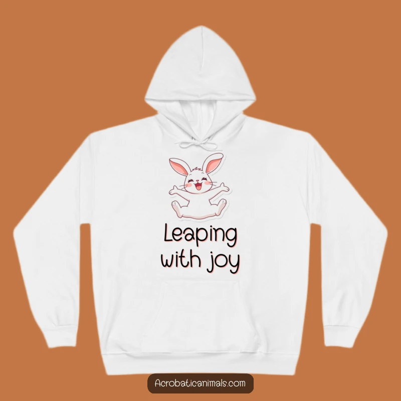 Funny Rabbit Split Jump Hoodie: Cozy Joyful Floppy Ears Comfort, Gift