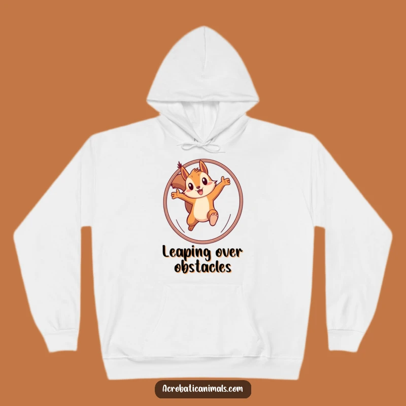 Funny Squirrel Hoop Hoodie: Cozy Determined Acorn Hunter Wear, Perfect Funny Gift