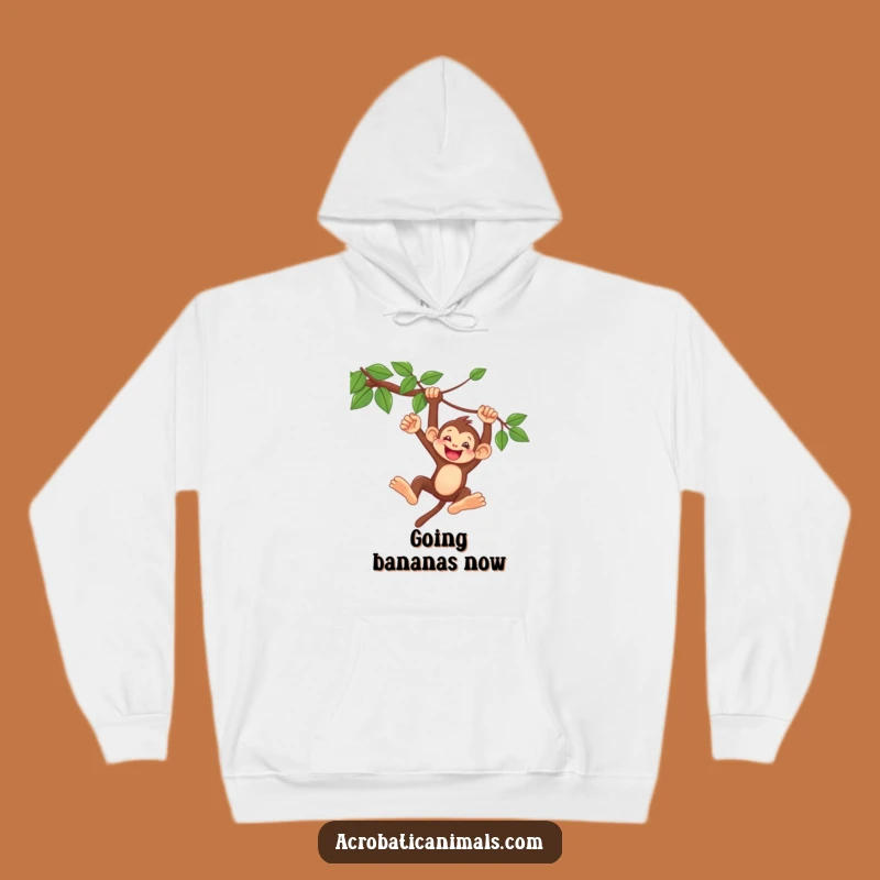 Funny Monkey Hoodie: Cozy Vine Swing Sweatshirt, Perfect Warm & Playful Gift