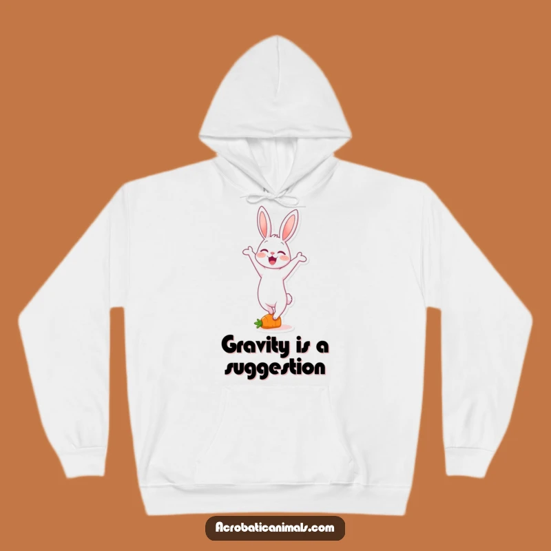 Funny Rabbit Handstand Hoodie: Cozy Carrot Acrobat Warmth, Perfect Funny Gift