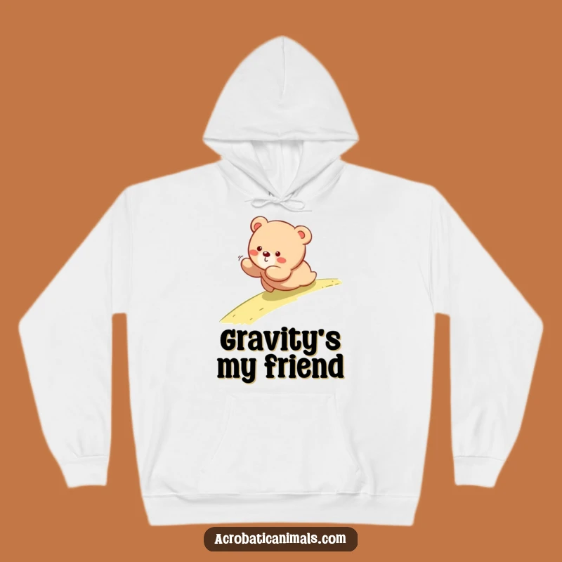 Funny Tumbling Bear Cub Hoodie - Cozy & Adorable Wear for a Fun Gift