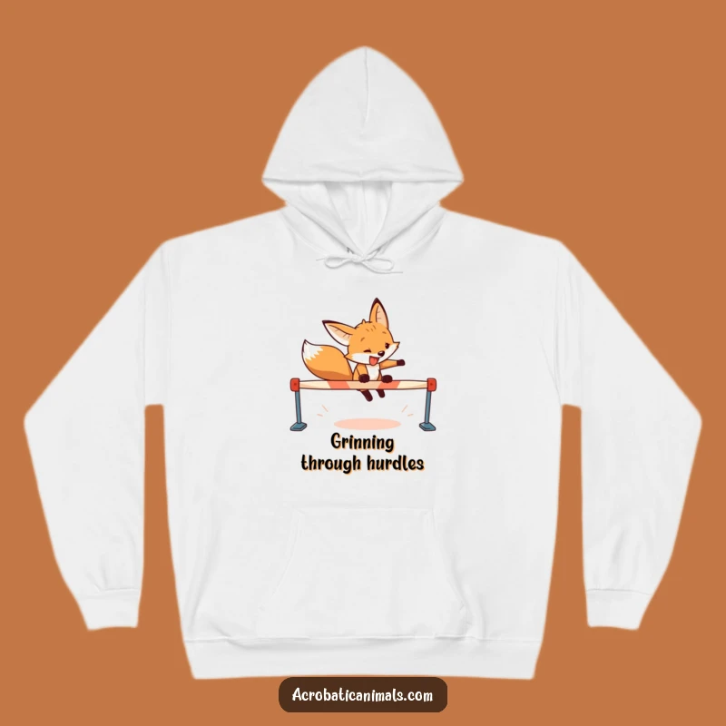 Funny Fox Hurdler Hoodie - Cozy Motivation, Hilarious Warm Gift!