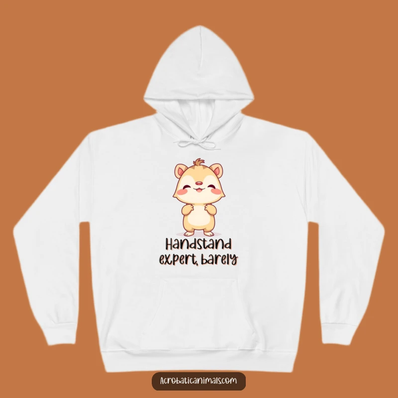 Funny Proud Creature Handstand Hoodie - Cozy Gift for Comical Athletes!