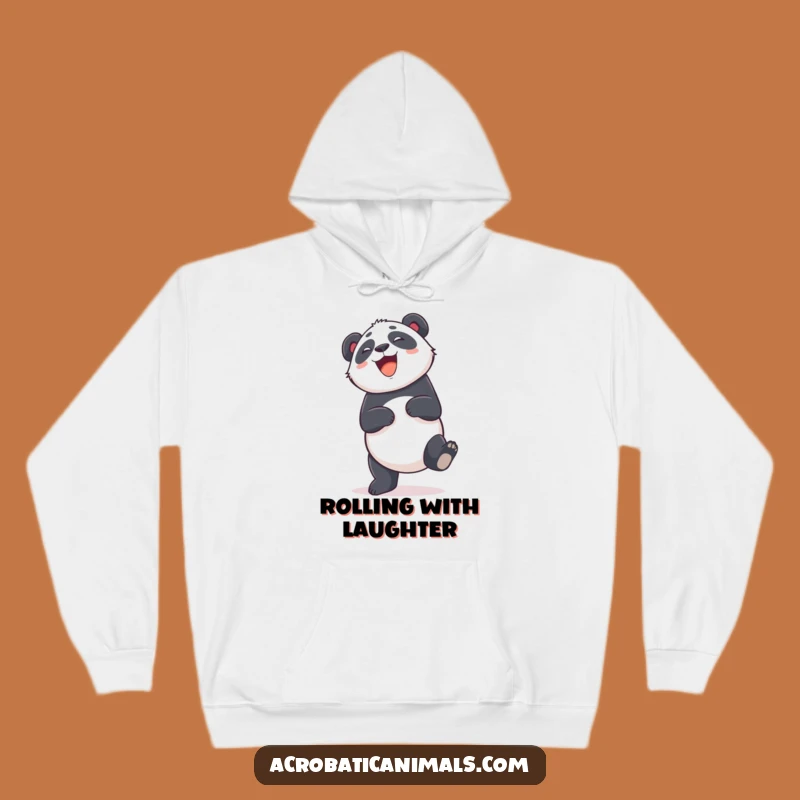 Funny Panda Cartwheel Hoodie: Cozy Giggling Bear Wear, Perfect Funny Gift