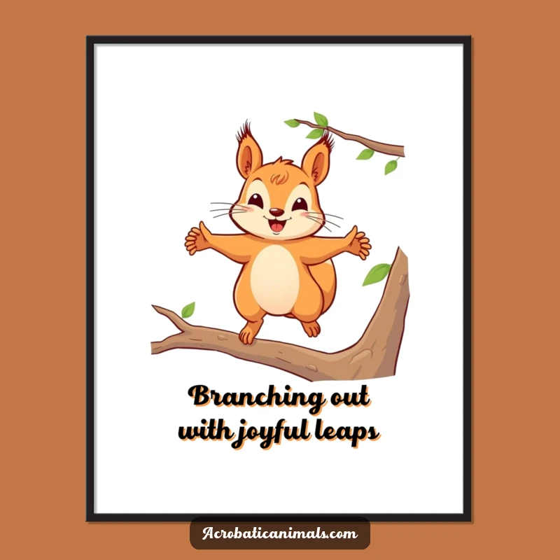 Free Printable Squirrel Art - Energetic Downloadable Decor for Playful Spaces