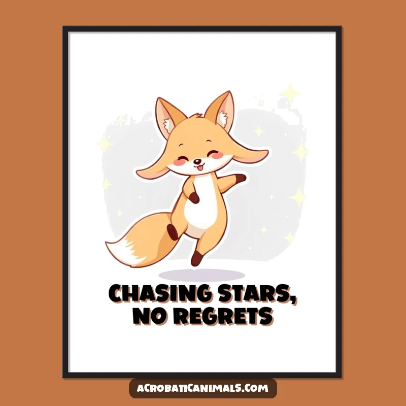 Free Printable Fox Cartwheel Wall Art: Starry Night Downloadable Decor