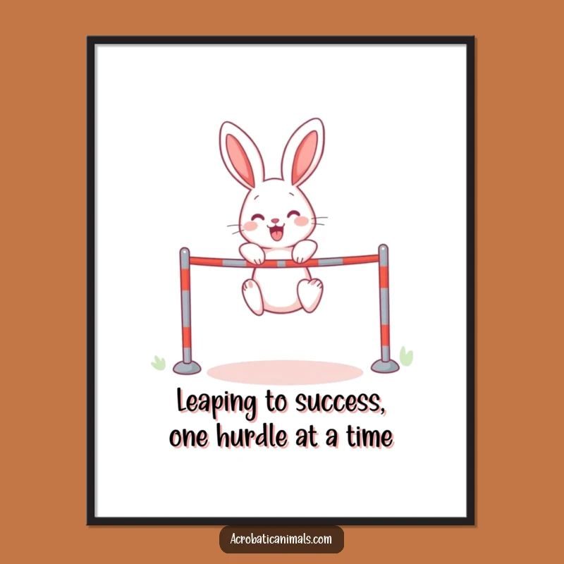 Free Printable Rabbit High Jump Art - Funny Downloadable Decor for Cheerful Spaces