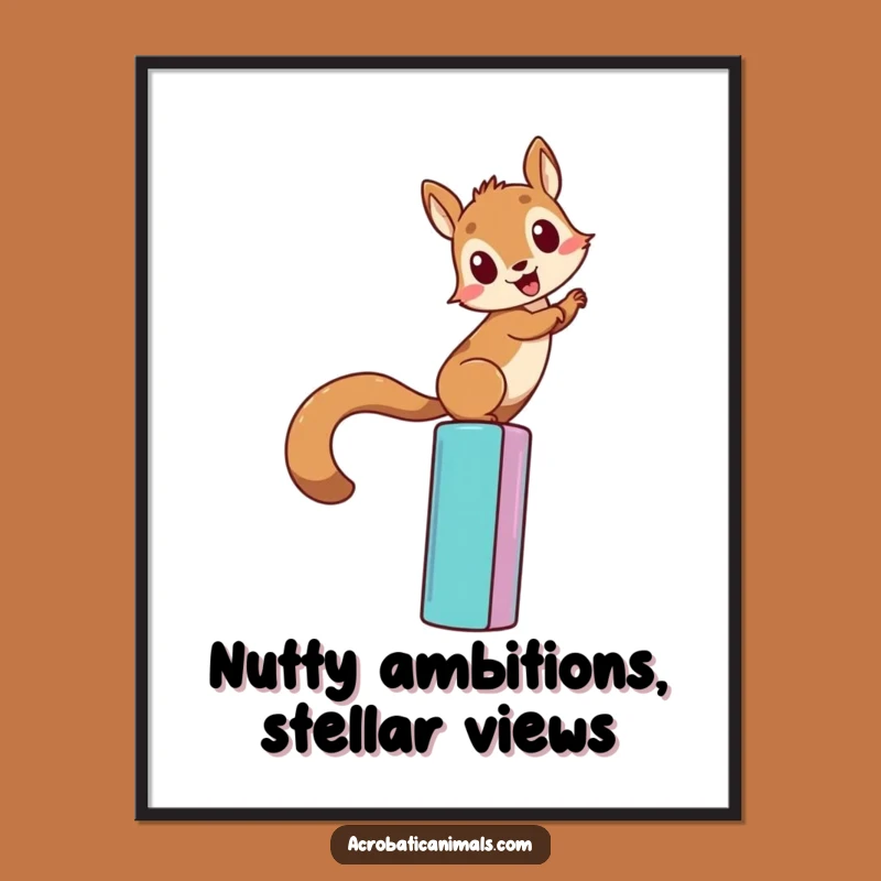 Free Printable Wall Art: Determined Squirrel Climbing Decor!