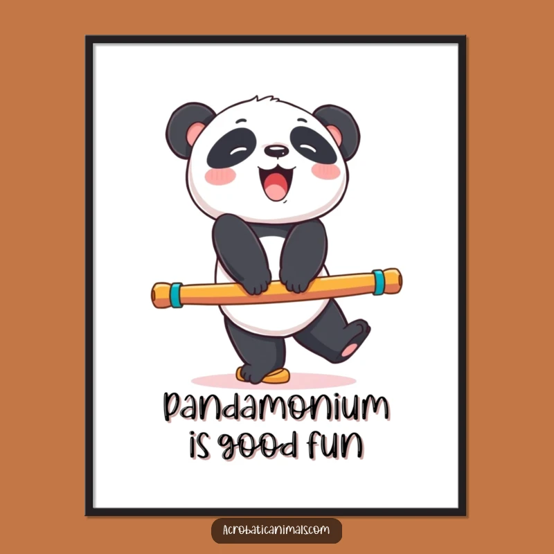 Free Printable Wall Art: Giggling Panda Balance, Hilarious Downloadable Decor!