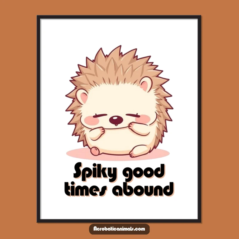 Free Printable Wall Art: Hedgehog Roll Downloadable Decor