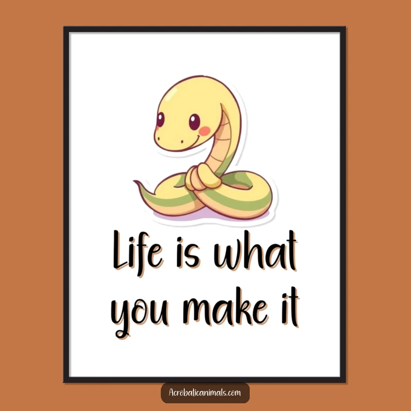 Free Printable Wall Art: Playful Snake Knot, Flexible Art Download