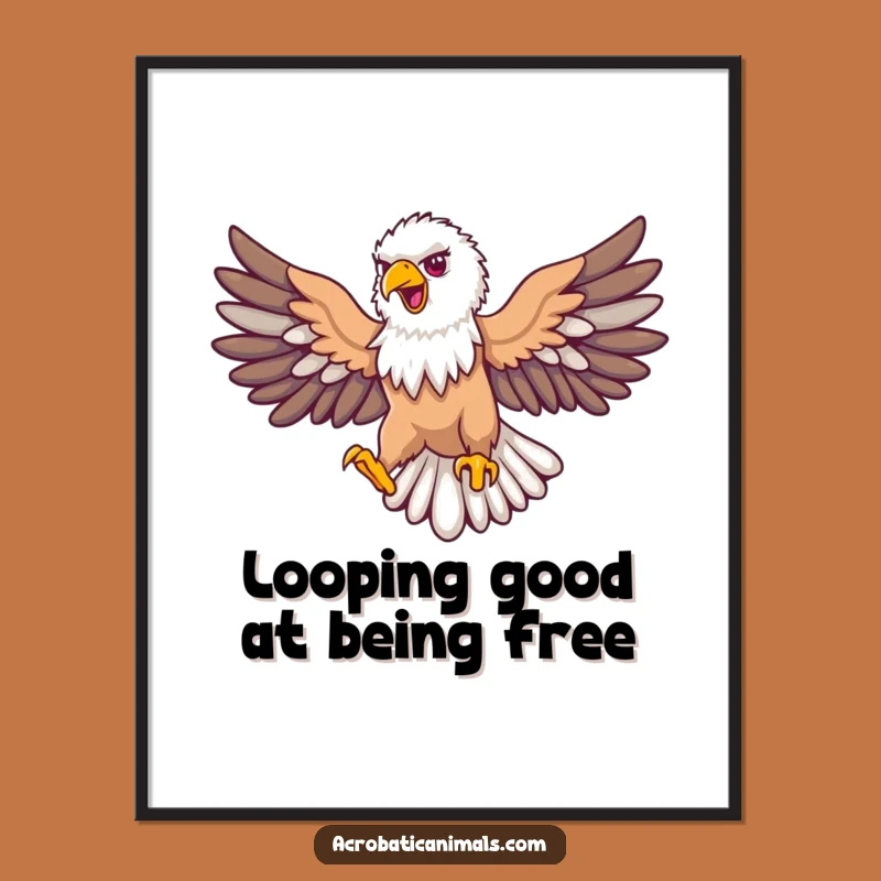 Funny Free Printable Wall Art: Majestic Eagle Loop, Inspiring Downloadable Art for Any Space