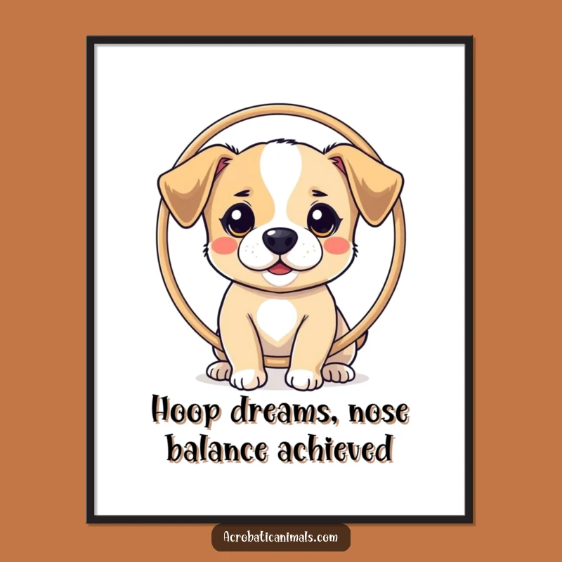 Funny Free Printable Wall Art: Balancing Dog Decor, Humorous Downloadable Art for Playful Spaces