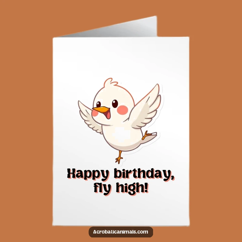 Free Printable Bird Birthday Card: Diving Fun Downloadable Gift!