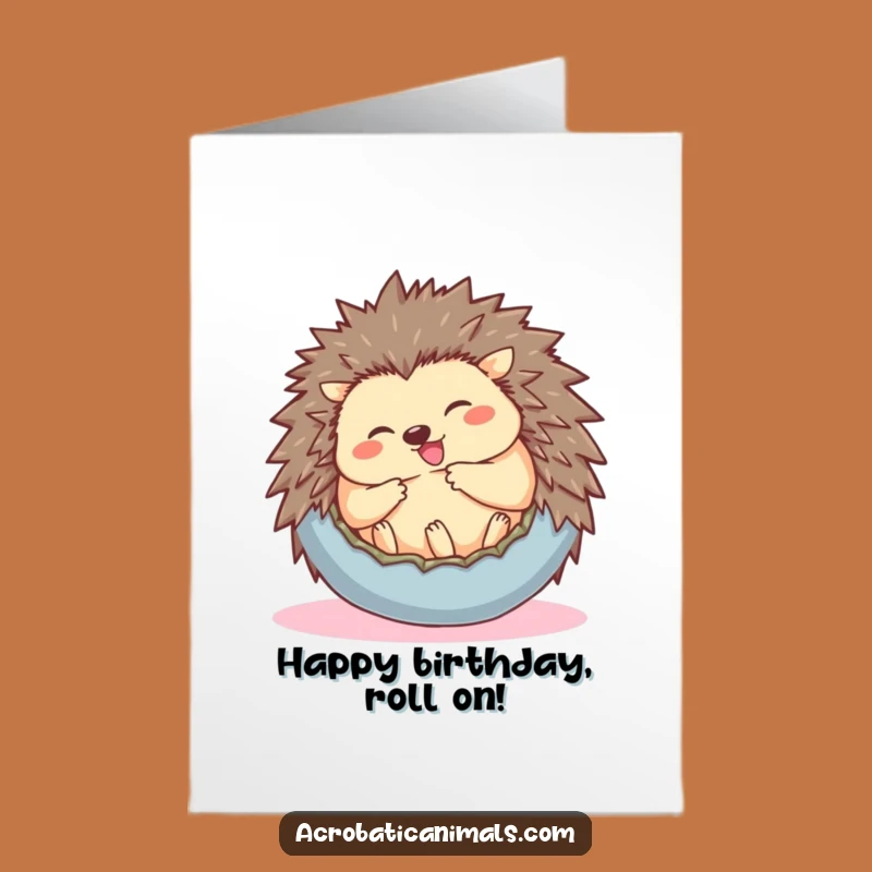 Free Printable Hedgehog Birthday Card: Giggling Ball of Fun Downloadable Gift!