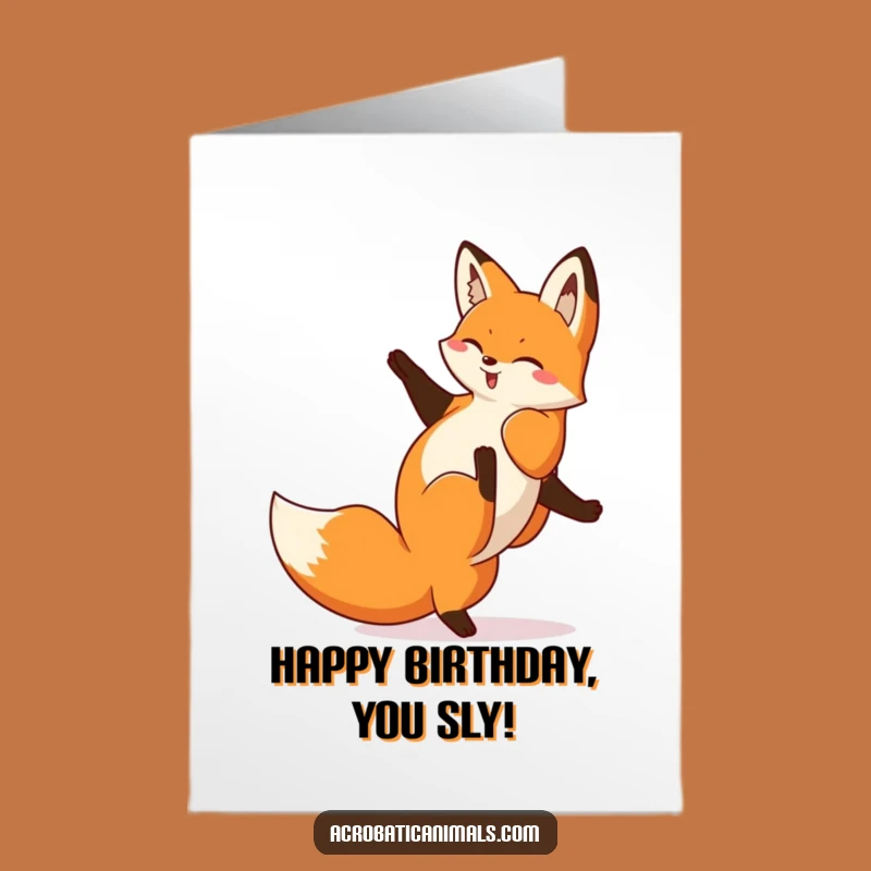 Free Printable Fox Birthday Card: Flawless Cartwheel for a Spectacular Celebration!