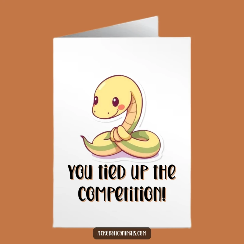 Free Printable Congrats Card: Snake's Twisted Path to Success