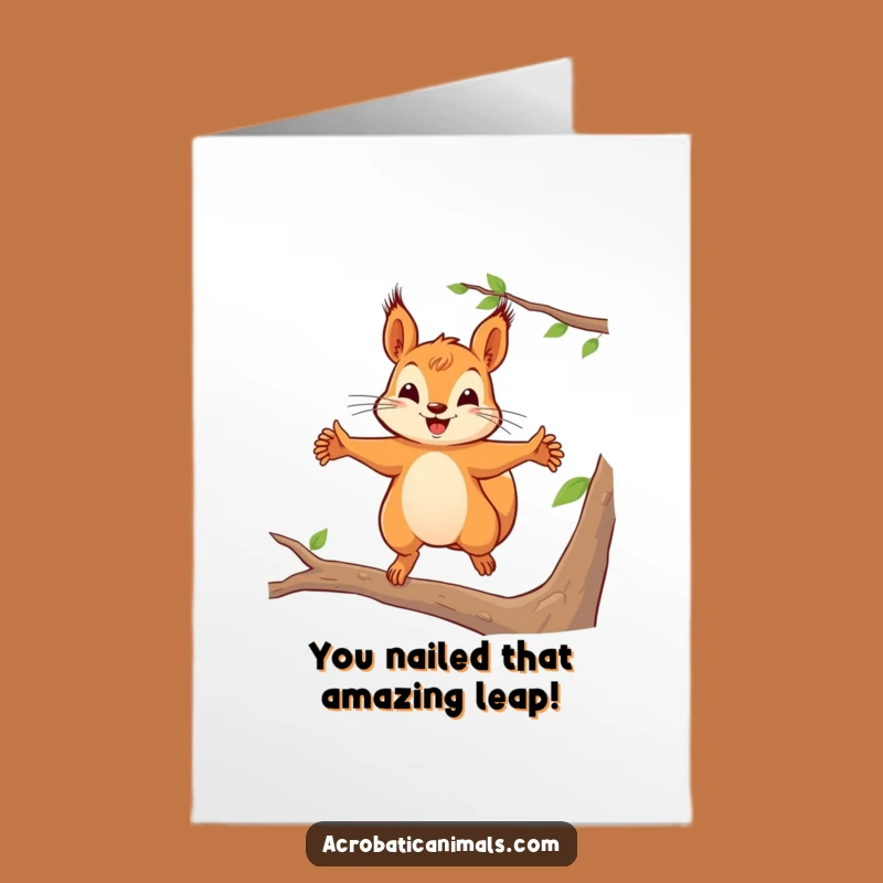 Free Printable Squirrel Congrats Card - Dynamic Downloadable Gift for Big Wins