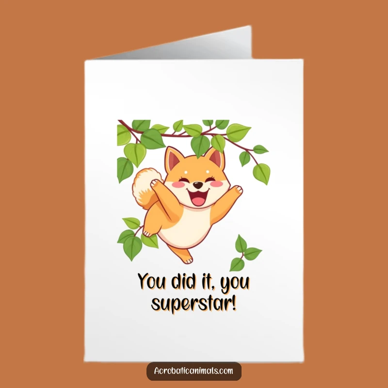 Free Printable Congrats Card: Hilarious Shiba Puppy Vine Swing, Awesome Downloadable Gift!
