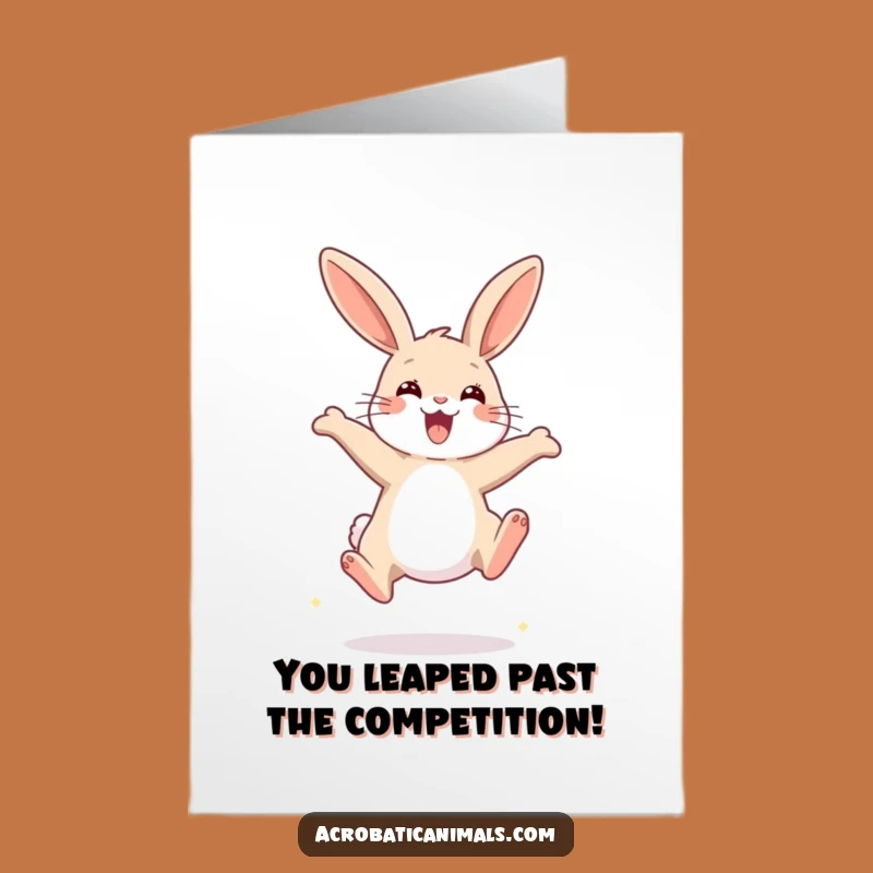 Free Printable Congrats Card: Rabbit's Amazing High Jump Success