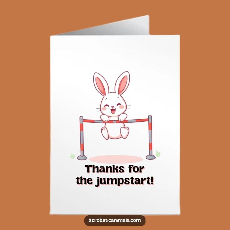 Free Printable Rabbit Thank You Card - Funny Downloadable Gift of Gratitude