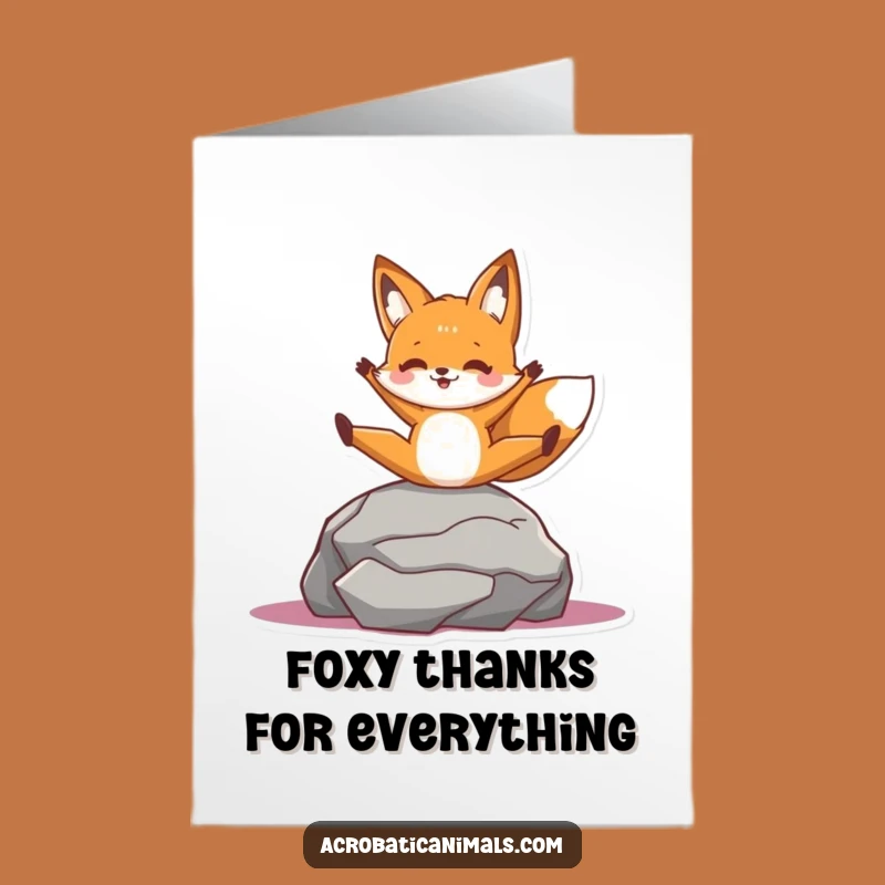 Free Printable Thank You Card: Fox's Grateful Split - Easy Appreciation