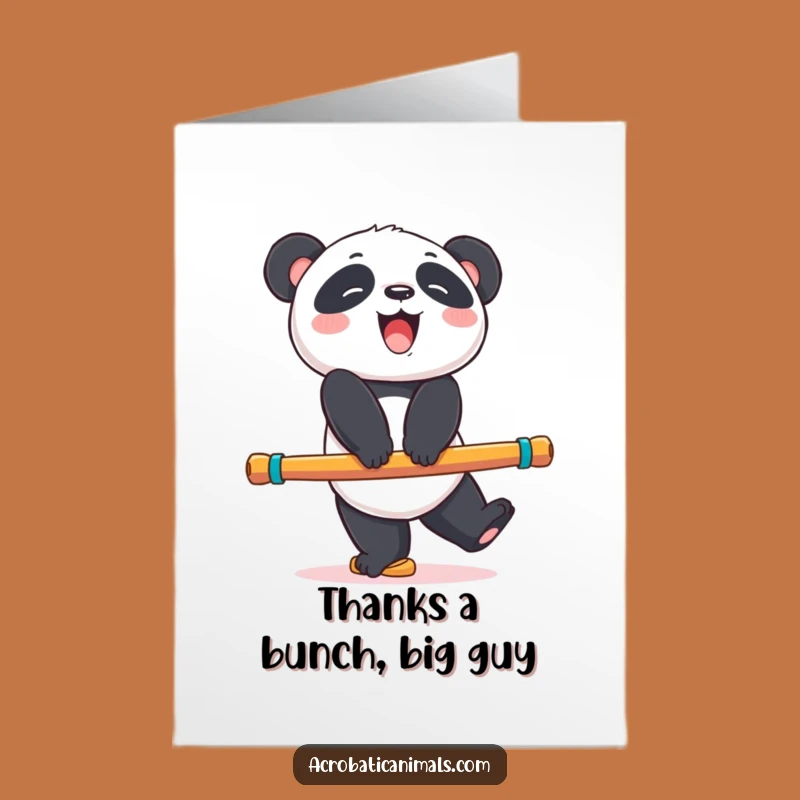 Free Printable Thank You Card: Giggling Panda Balance, Sweet Downloadable Gift!