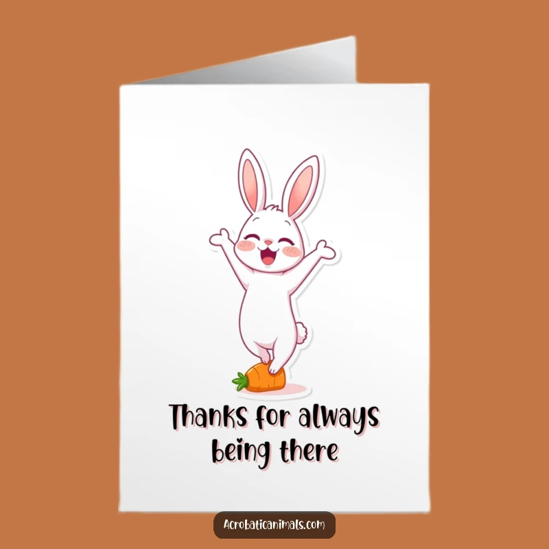 Free Printable Thank You Card: Silly Rabbit Handstand - Easy DIY Appreciation