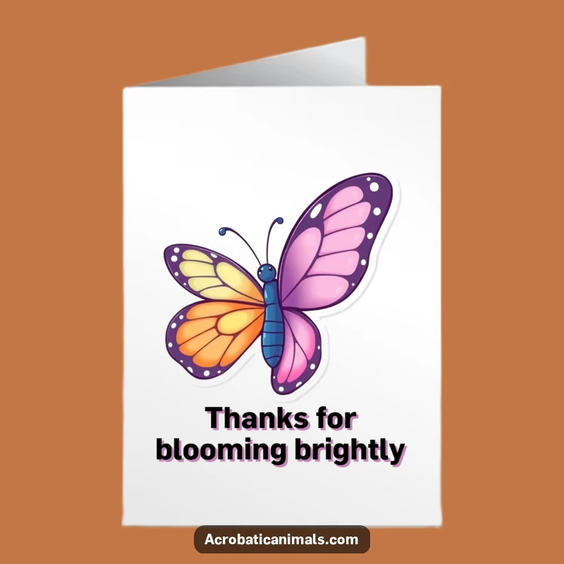 Free Printable Thank You Card: Butterfly Twist Downloadable Gift