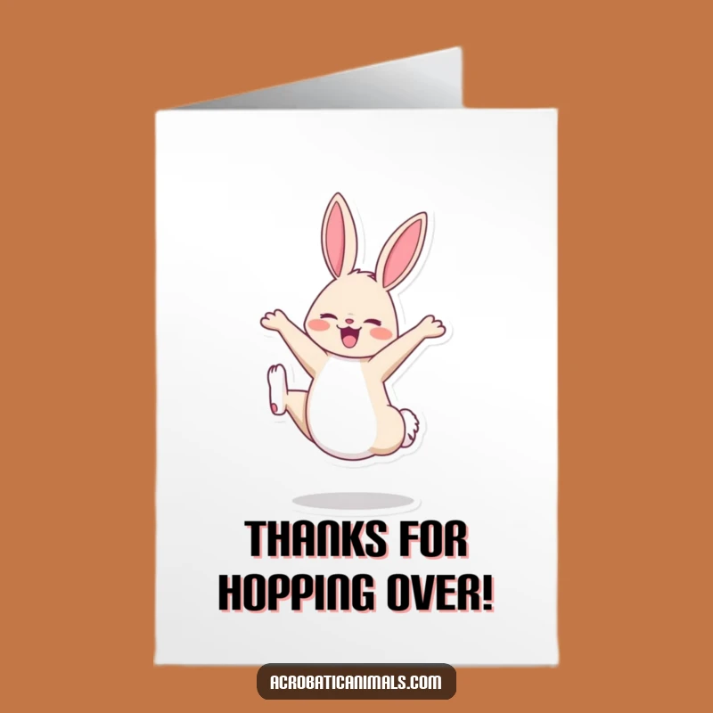 Free Printable Bunny Thank You Card: Cartwheel Fun Downloadable