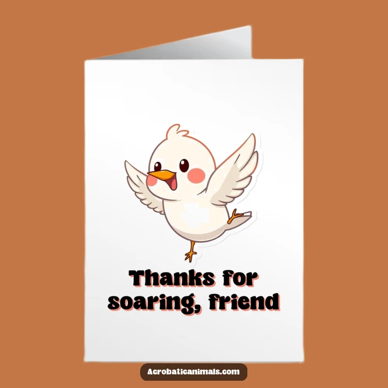 Free Printable Bird Thank You Card: Diving Gratitude Downloadable Gift!