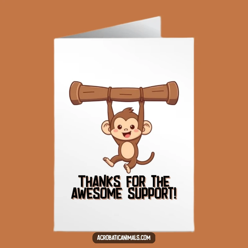 Free Printable Thank You Card: Monkey's Swinging Thanks!