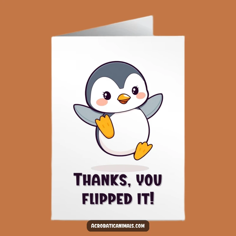 Free Printable Penguin Thank You Card: Flipper Balance for a Heartfelt Thanks!