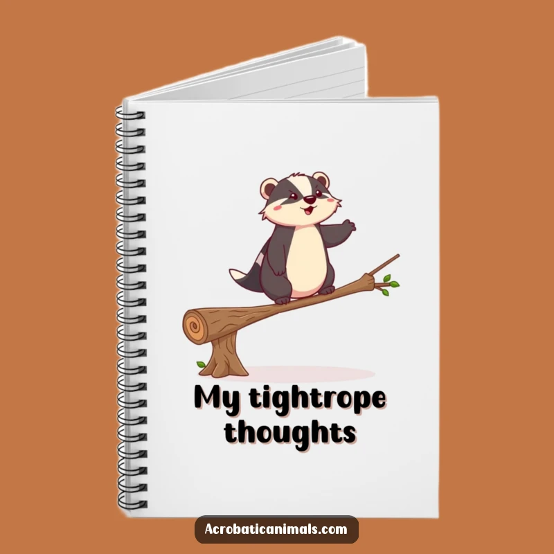 Funny Badger Balance Notebook: Jot Down Plans with Focus, a Hilarious Funny Gift