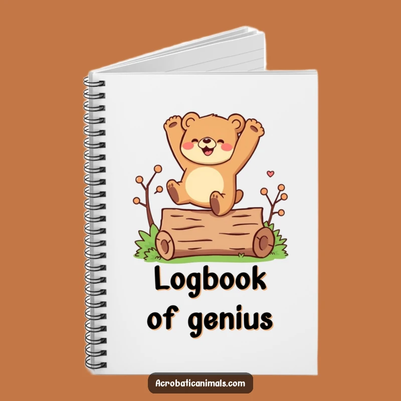Funny Bear Cartwheel Notebook: Jot Down Ideas with Log Acrobat Wit, Great Gift