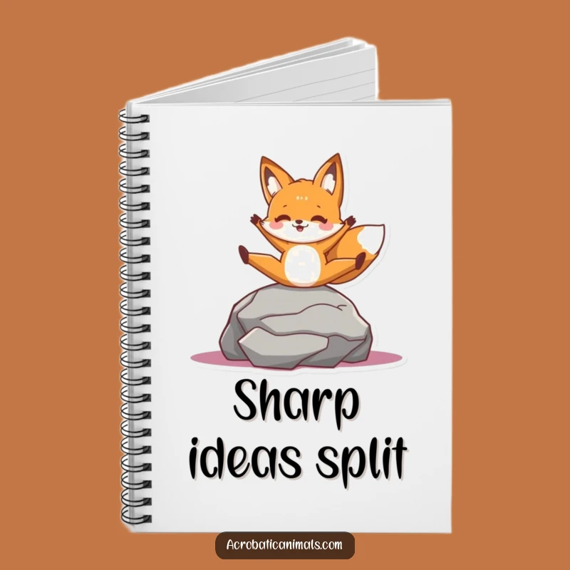 Funny Fox Split Notebook: Jot Down Ideas with Rock Acrobat Wit, Great Gift
