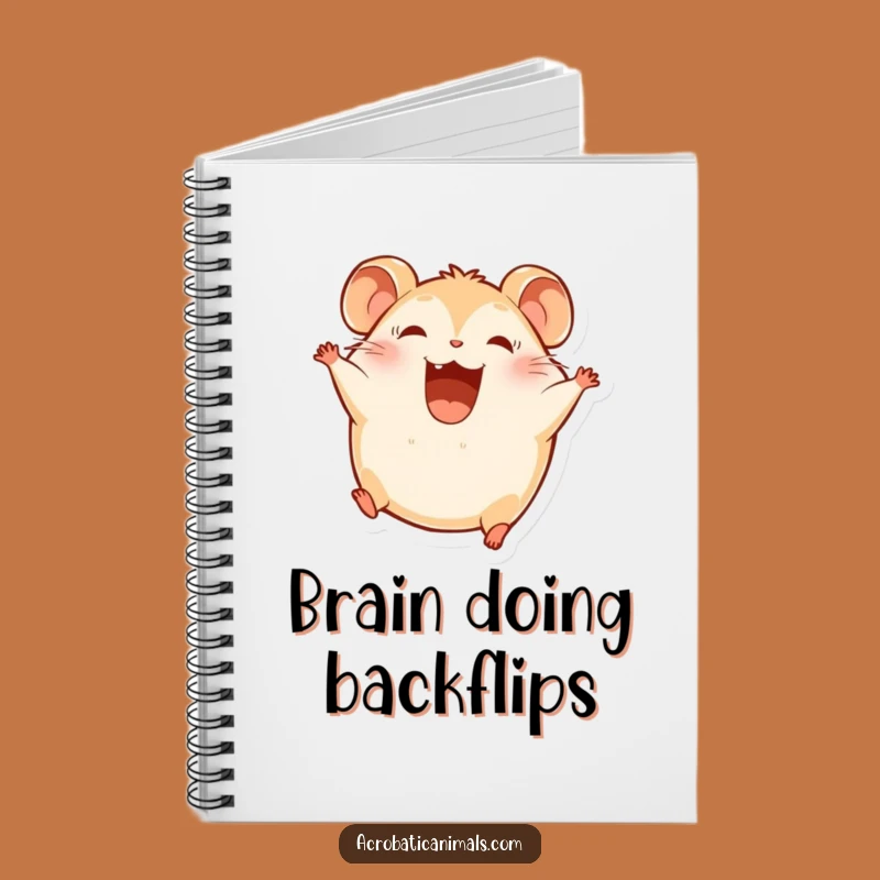 Funny Hamster Flip Notebook: Journal Your Thoughts with Gymnastics Fun!