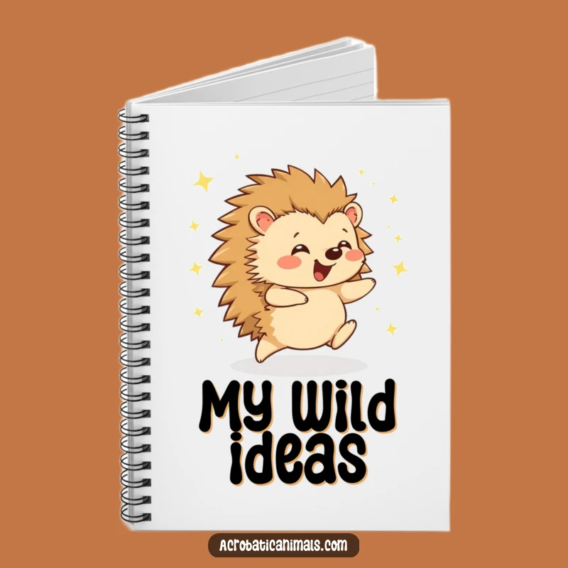 Funny Hedgehog Cartwheel Notebook - Sparkle Journal, Fun Hedgehog Diary, Humorous Gift