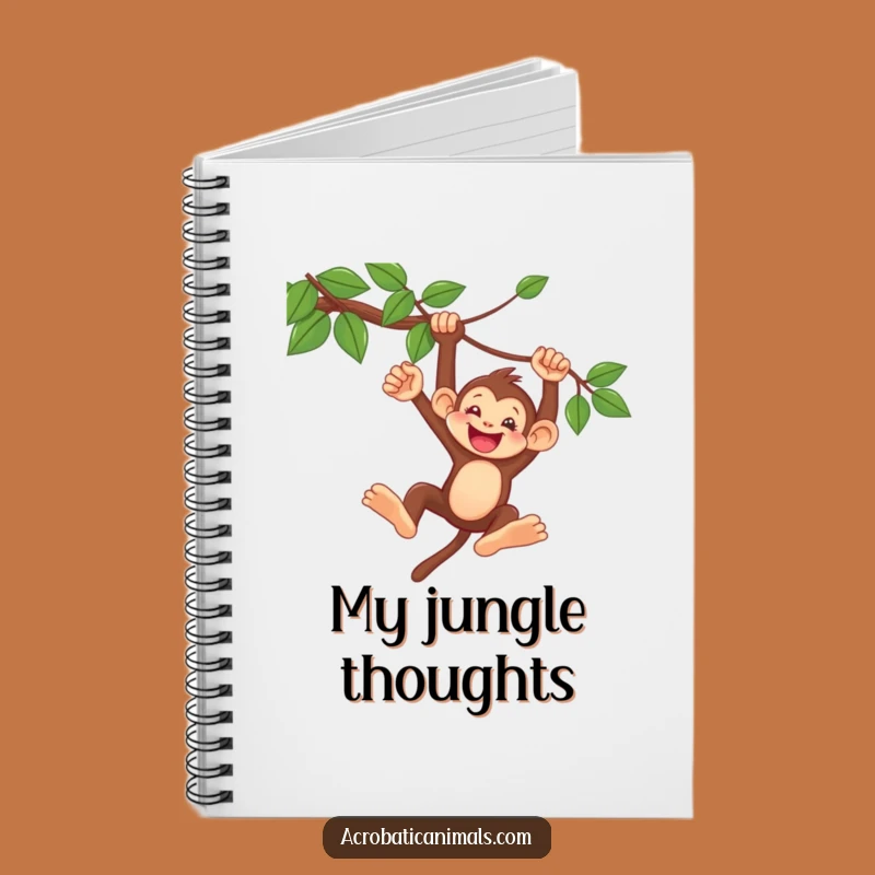 Funny Monkey Notebook: Delighted Swing Journal, Perfect Creative Funny Gift