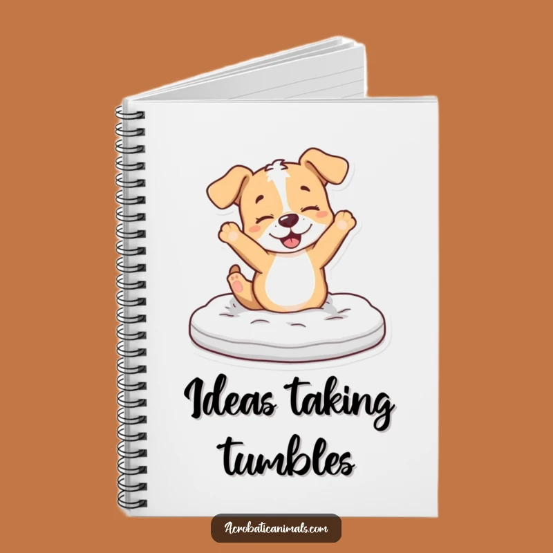 Funny Puppy Flip Notebook: Journal Your Thoughts with Gymnastics Fun!