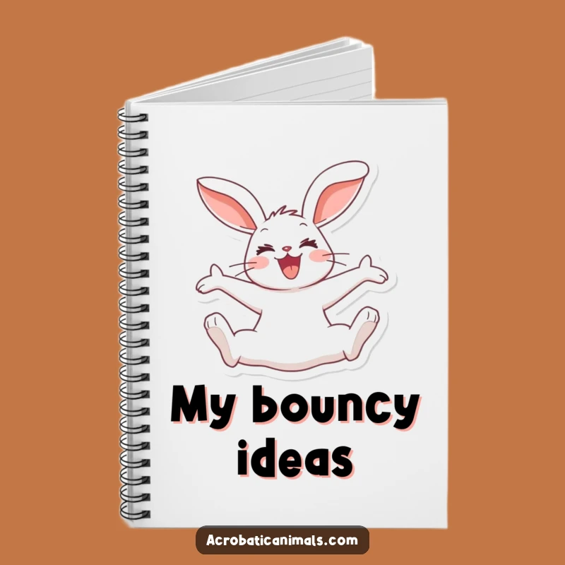Funny Rabbit Split Jump Notebook: Joyful Floppy Ears Journal, Gift