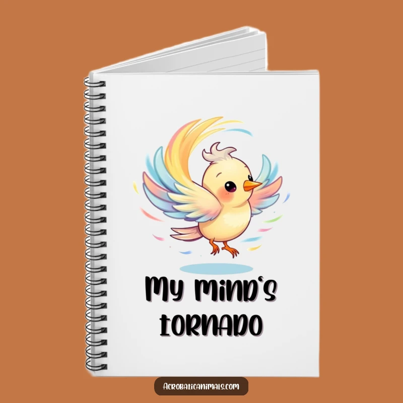 Funny Spinning Bird Notebook - Jot Down Ideas with Colorful & Hilarious Art