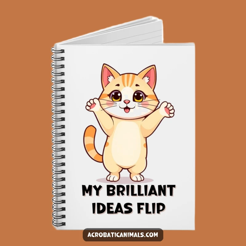 Funny Cat Handstand Notebook: Proud Feline Journal for Ideas, Perfect Funny Gift