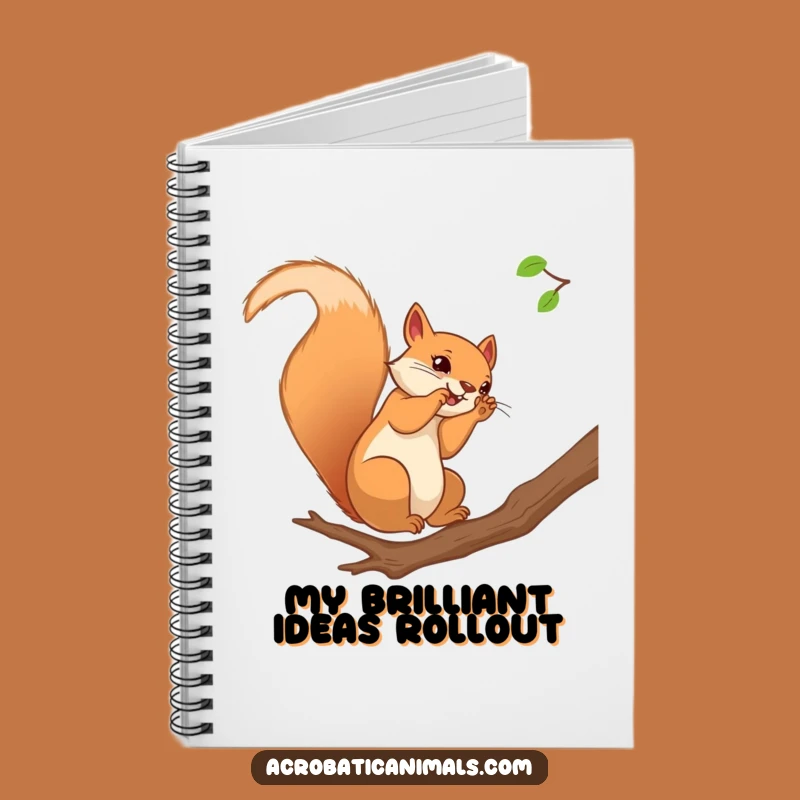 Funny Squirrel Somersault Notebook - Jot Down Laughs, Creative Gift!
