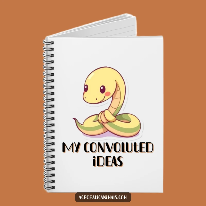 Funny Flexible Snake Notebook - Plan Your Twists with Hilarious Art