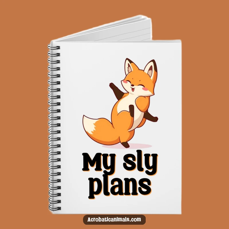 Funny Fox Notebook: Playful Cartwheel Journal, Perfect Creative Funny Gift