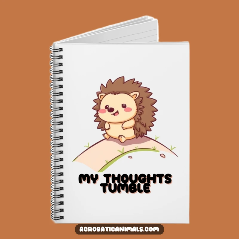 Funny Hedgehog Rolling Notebook - Creative Adventure Journal, Perfect Funny Gift