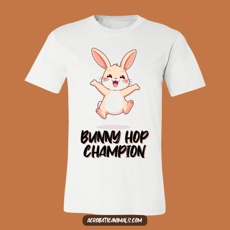 Funny Rabbit High Jump T-Shirt: Comical Pet Action Tee, the Ultimate Funny Gift for Bunny Fans