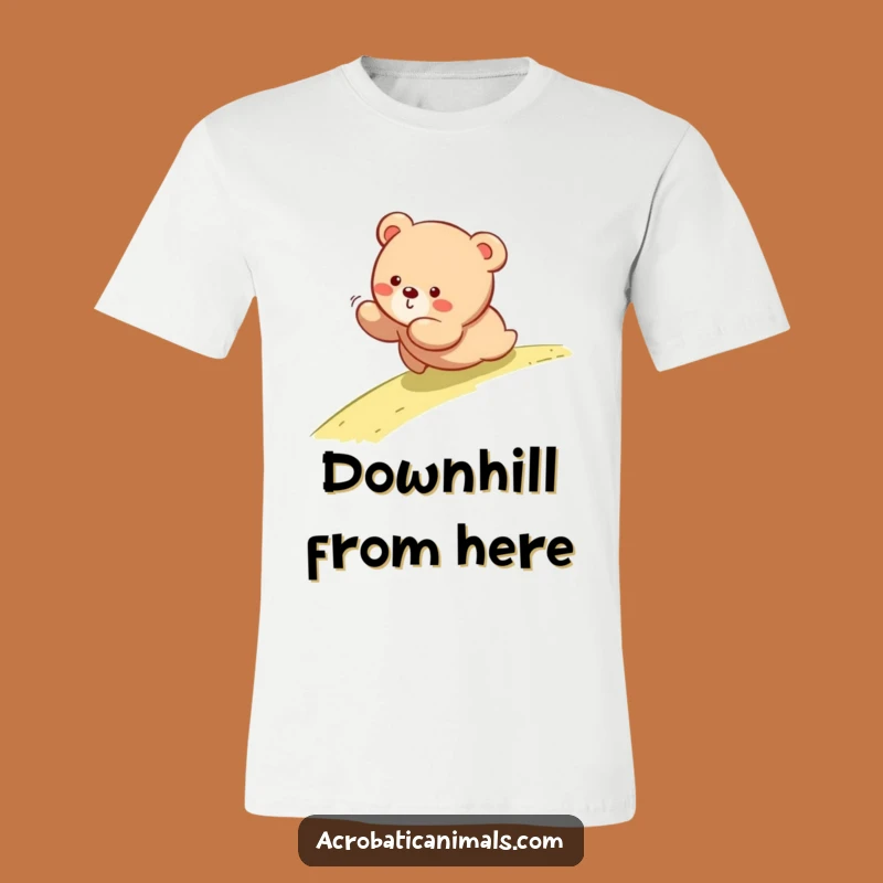 Funny Tumbling Bear Cub T-Shirt - Cute & Hilarious Outdoor Adventure Tee